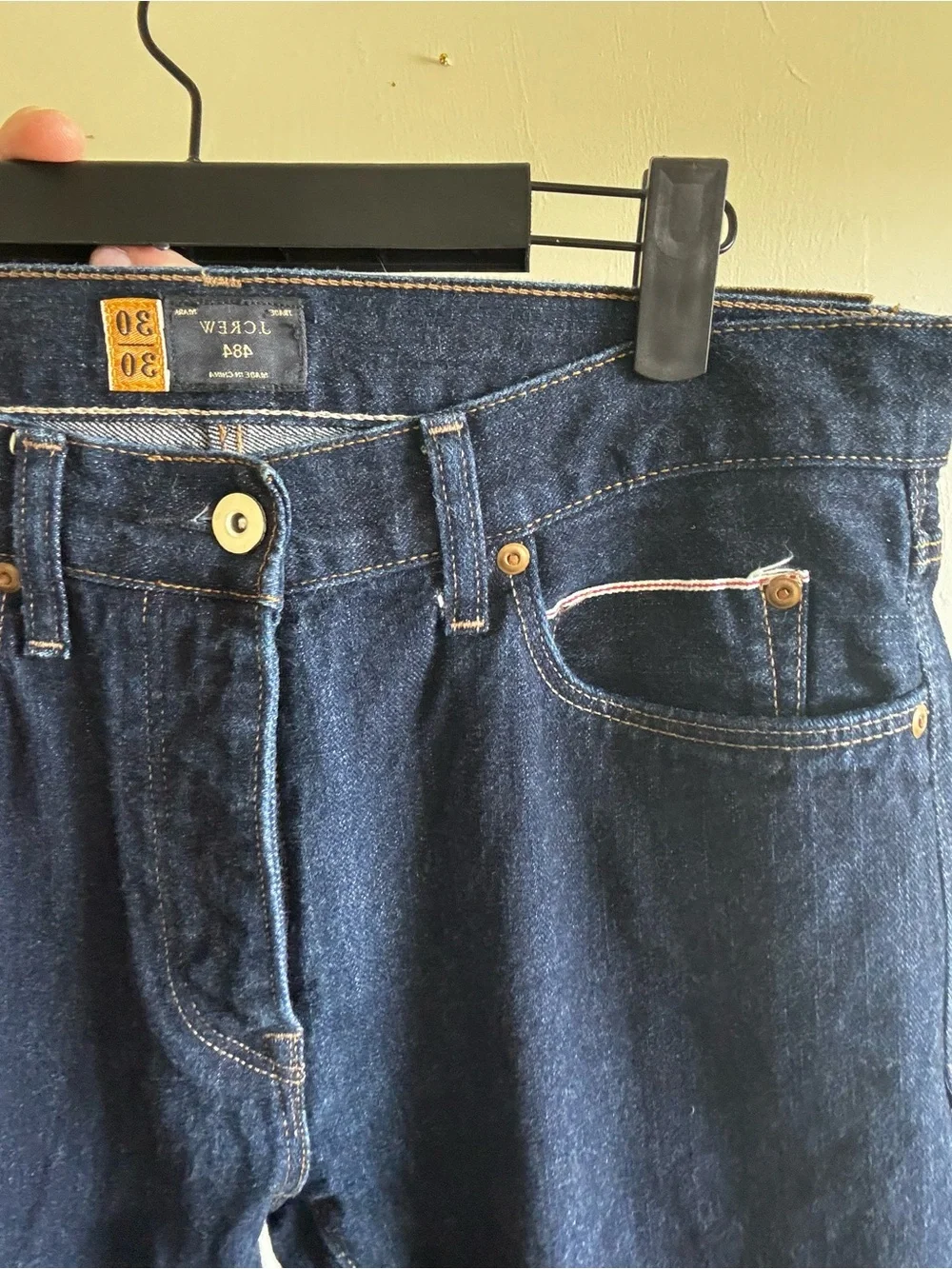 J. Crew Men's Slim Jeans in Dark Blue Indigo